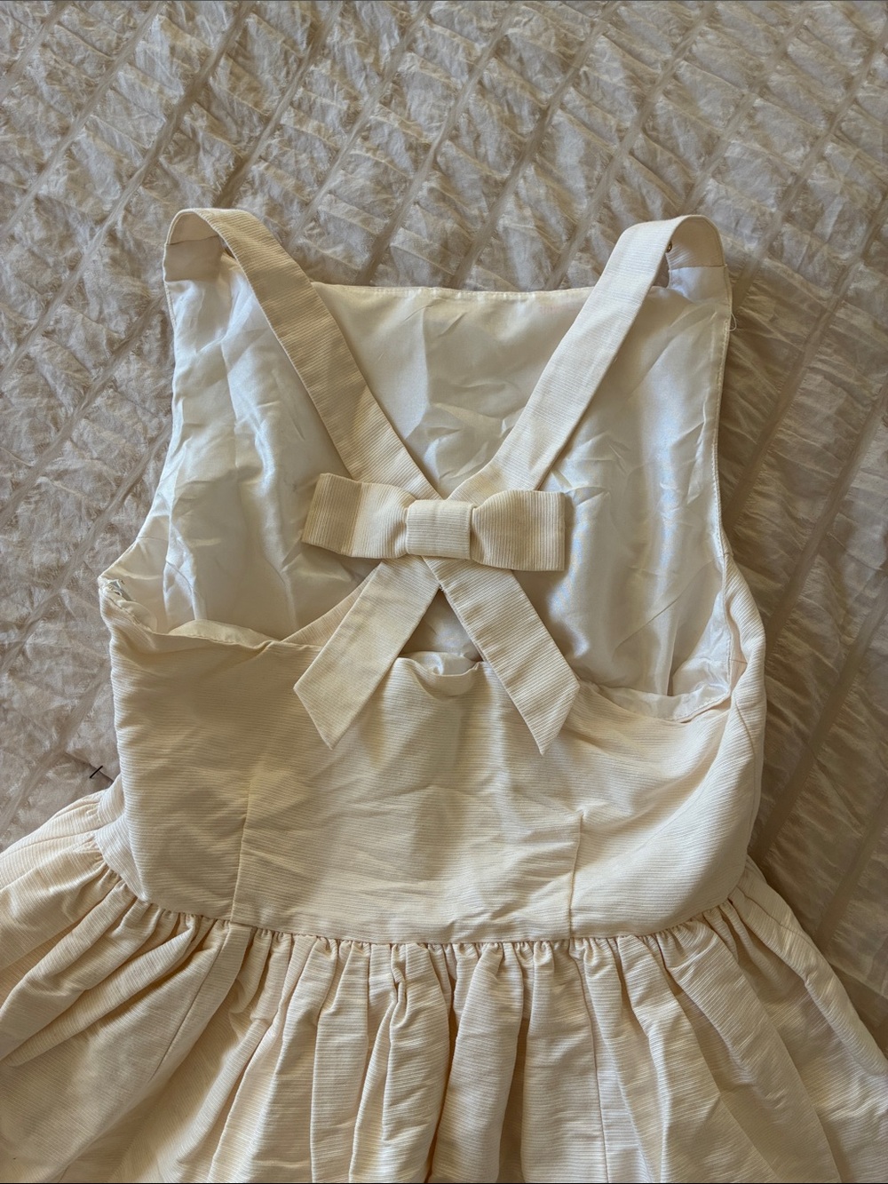 kate spade Cream Bow-Back Mini Dress